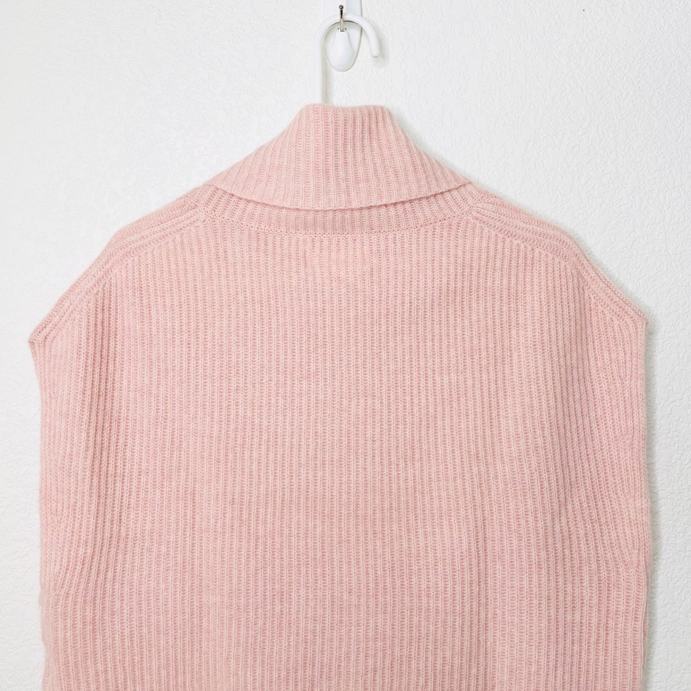 By Anthropologie Cowl-Neck Cashmere Sweater Vest in Pink Rose - Picture 7 of 9